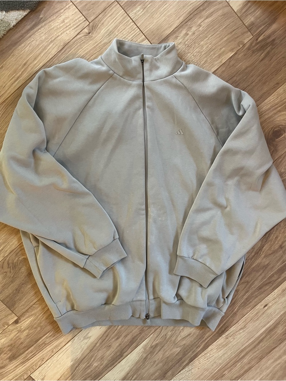 Oversized Adidas zip up bomber jacket